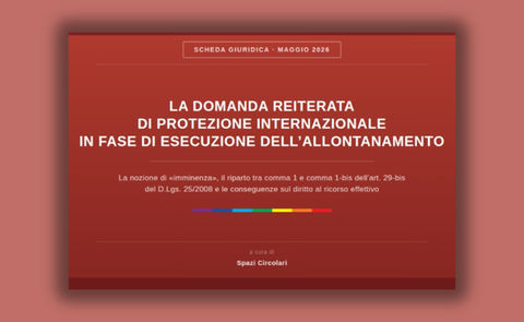 Scheda giuridica 2026 La domanda reiterata di protezione internazionale in fase di esecuzione dell’allontanamento