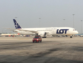 LOT Polish Airlines lands in New Delhi