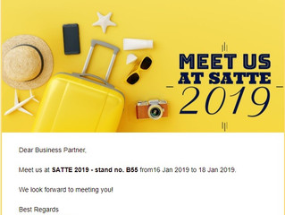 Meet us at SATTE 2019