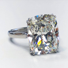 9.58 Carats Cushion Cut Diamond Engagement Ring