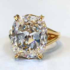 10.08 Carats Cushion Cut Diamond Engagement Ring