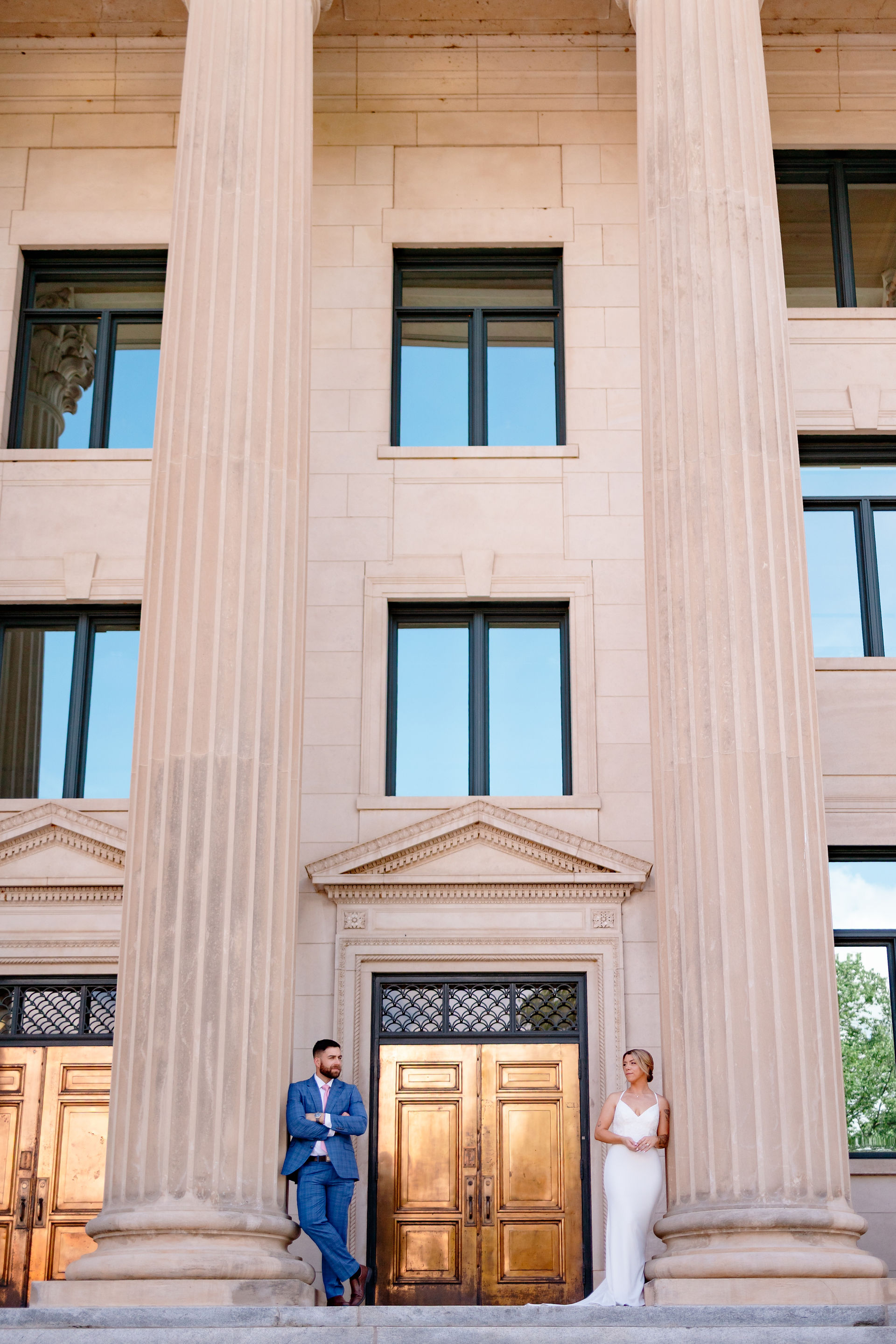 Charlotte courthouse wedding ceremony at Mecklenburg County Courthouse in Uptown Charlotte, North Ca