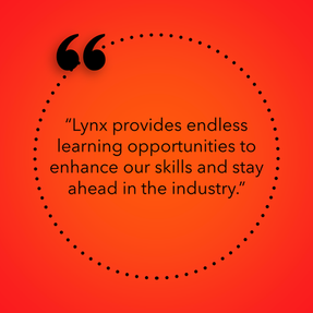 An architecture outsourcing quote  from Lynx Professional Services, shown in a portrait, representing the company's commitment to being a flexible extension of your team, from concept to construction.