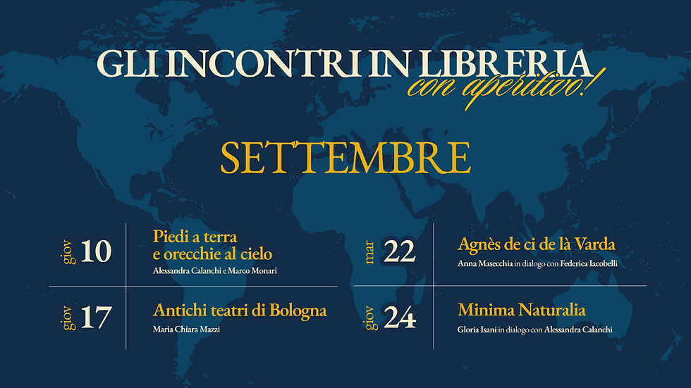 Settembre📚 Gli incontri in libreria