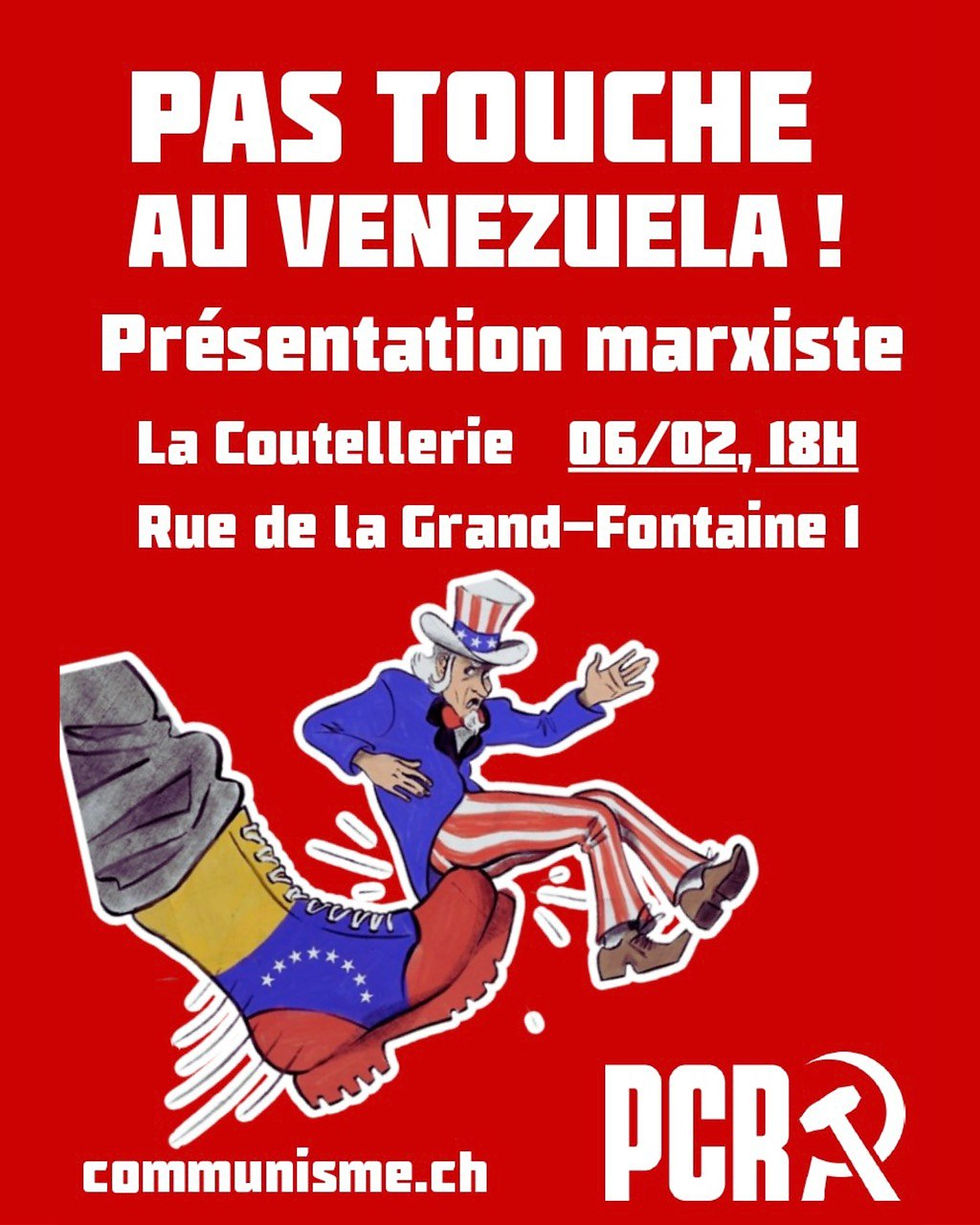 Soirée Discuss du PCR: Pas touche au Venezvuela !