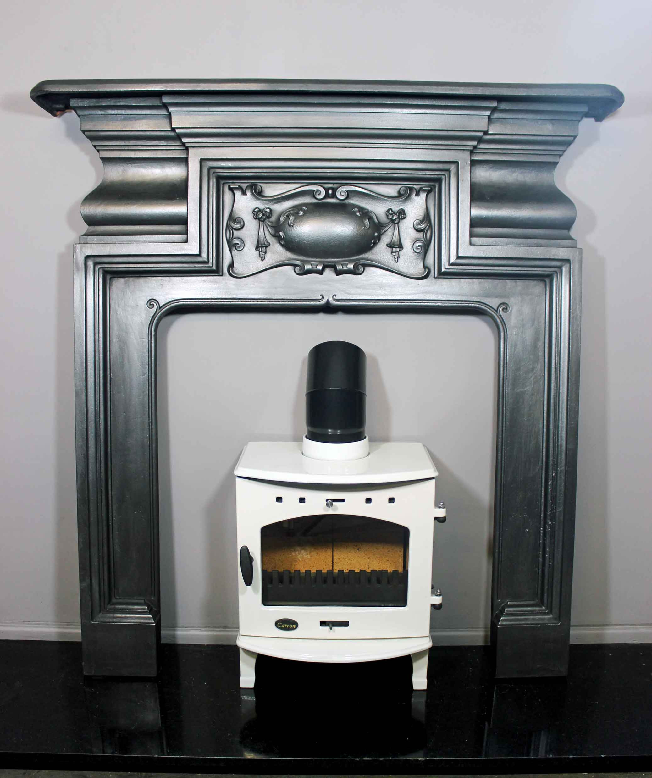 Unusual Rare Victorian Cast Iron Surroun