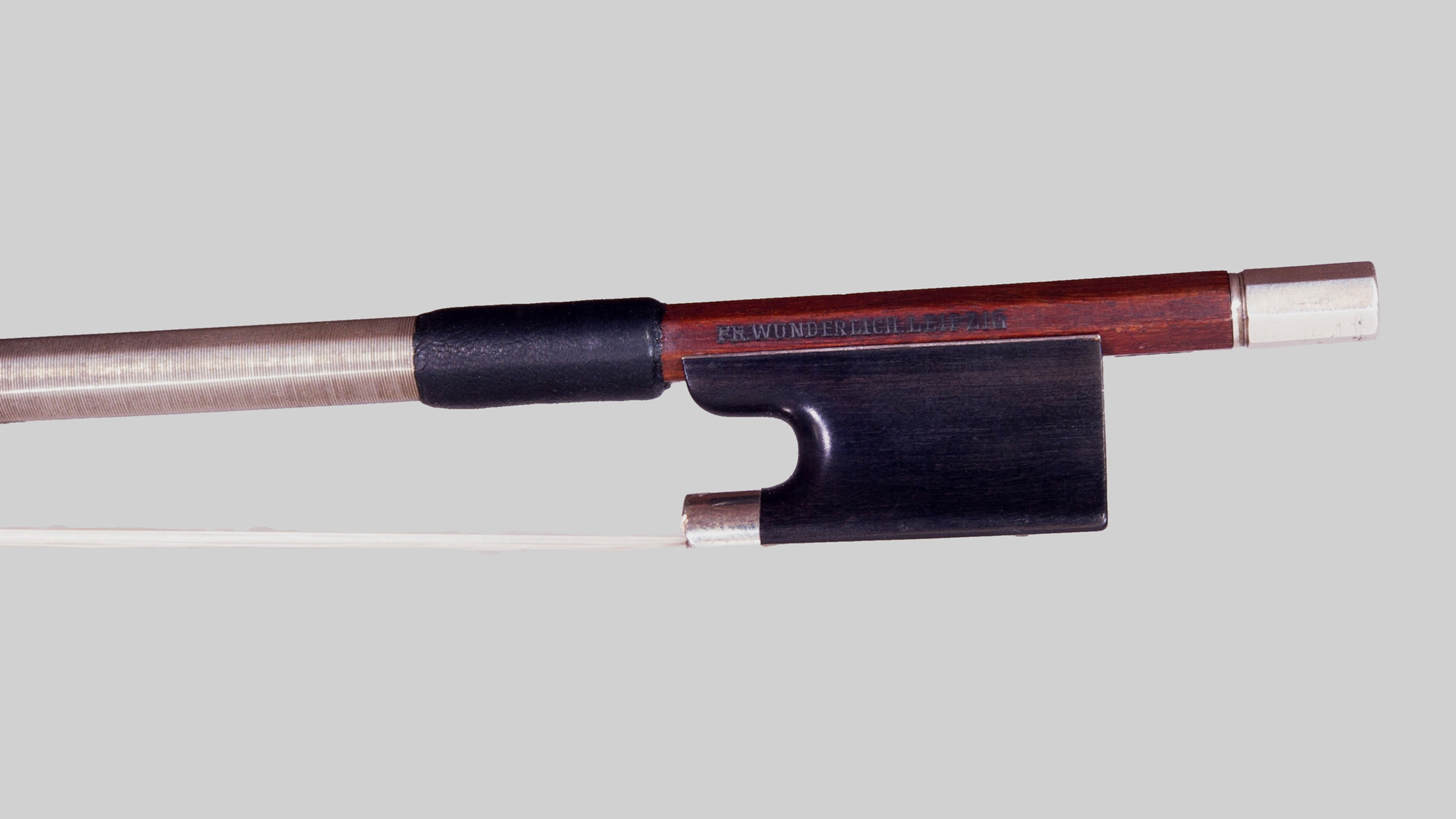 A lovely 3/4 size violin bow by F. R. Wunderlich, Leipzig