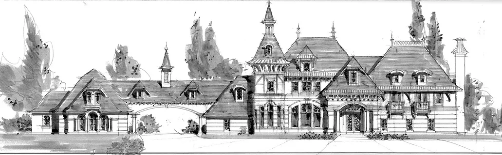 French Swiss Chalet Custom Luxury Home traditional style John Henry Architect.webp