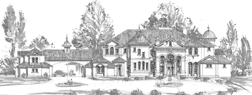 French Classical Style Tower Custom Home John Henry Architect.webp