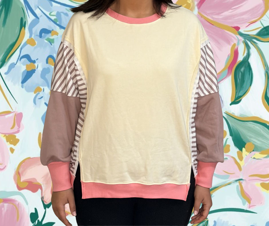 Blush & Butter Colorblock Lounge Top