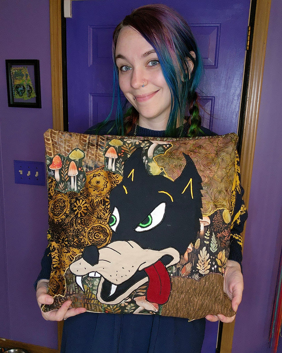 Thumbnail: Woodland Wolf of Whimsy Pillow Sham