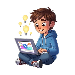 pngtree-cartoon-student-watching-online-tutorial-with-floating-light-bulb-ideas-png-image_