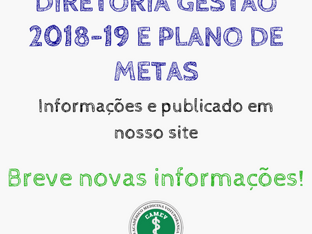 Nova diretoria da gestão 2018-19 do CAMEV