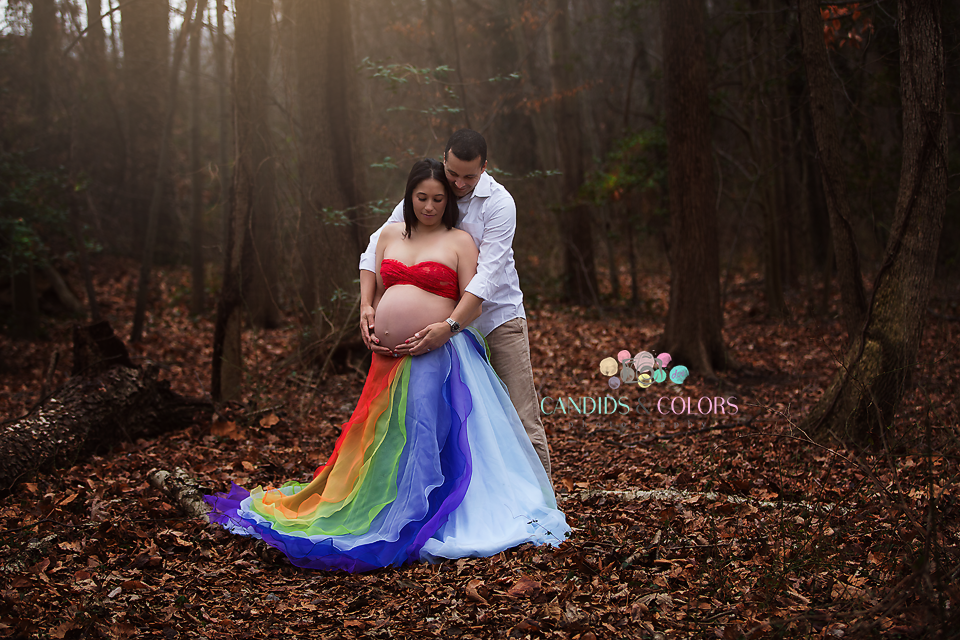 Rainbow skirt with Lace wrap top