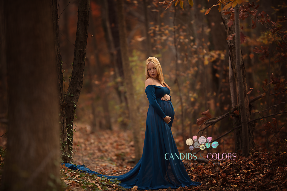 Teal Blue Violette Gown by J & L