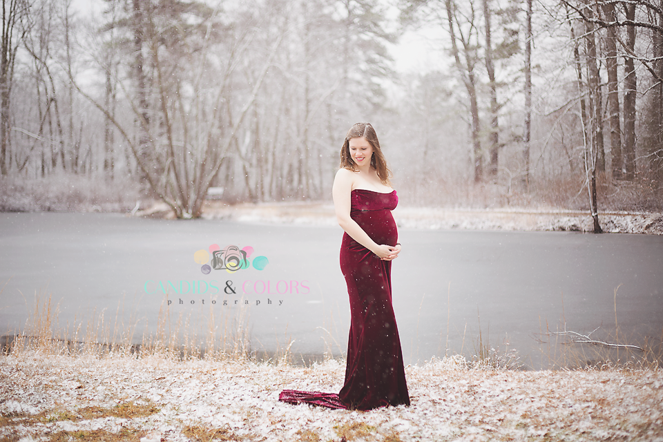 J & L Burgundy Velvet Gown