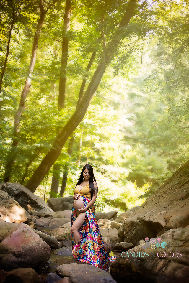 Yellow Fall Floral Satin Gown