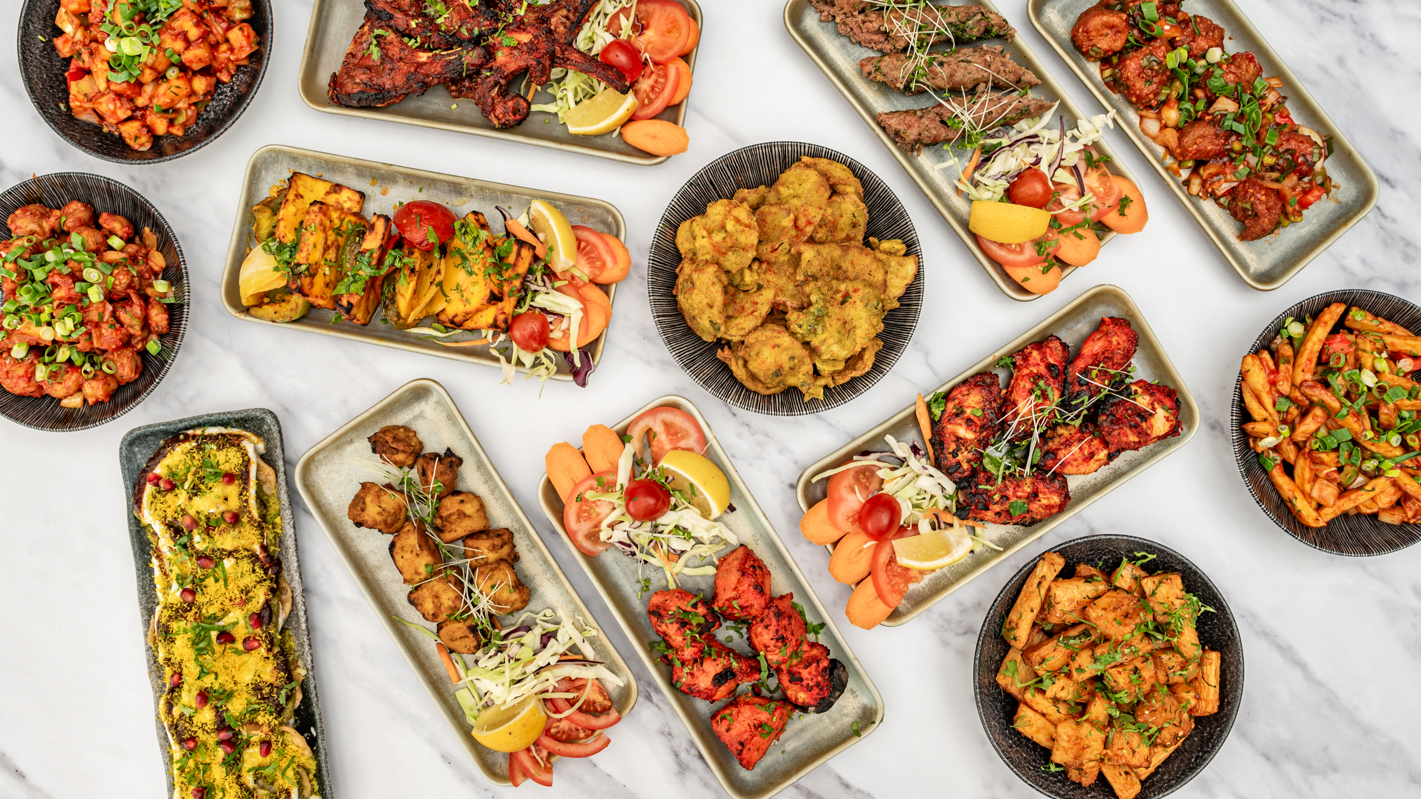 Arranged Food and Objects