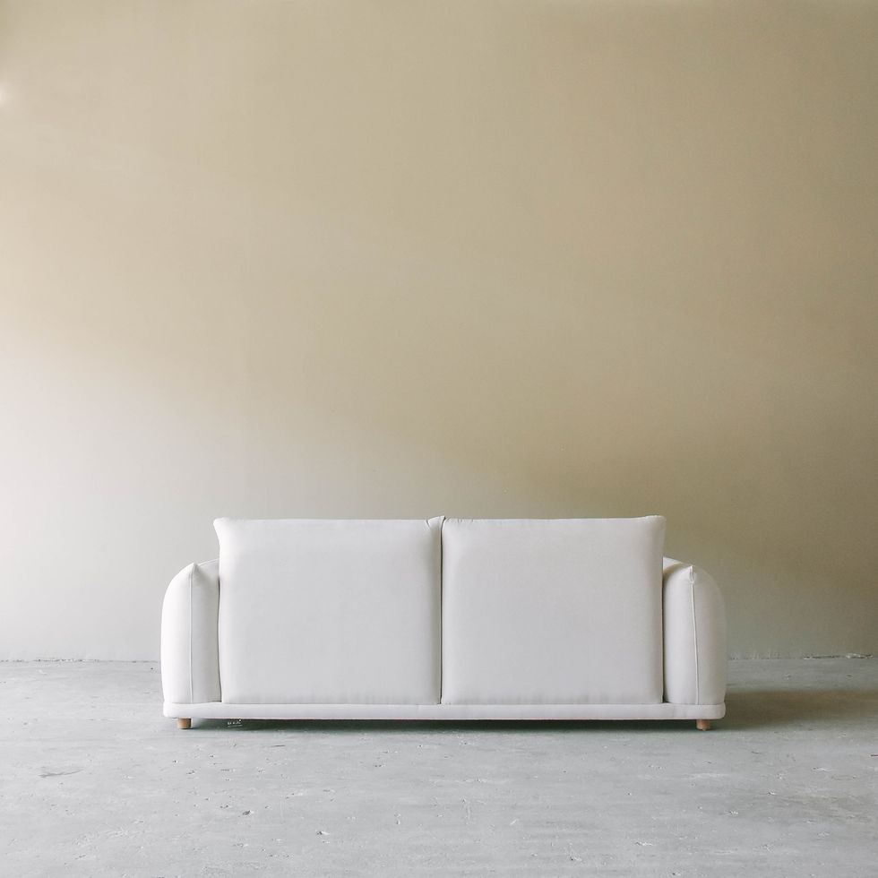 Hình thu nhỏ: sofa nắng tam giác 2 chỗ ngồi màu kem vải Bỉ