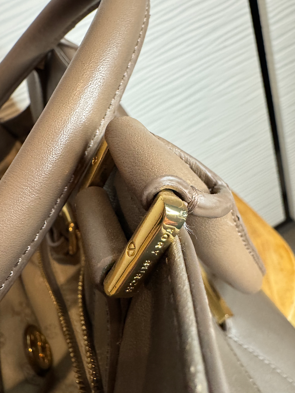 Thumbnail: Tory Burch Penelope Satchel structured handbag with Gold Bar Detail