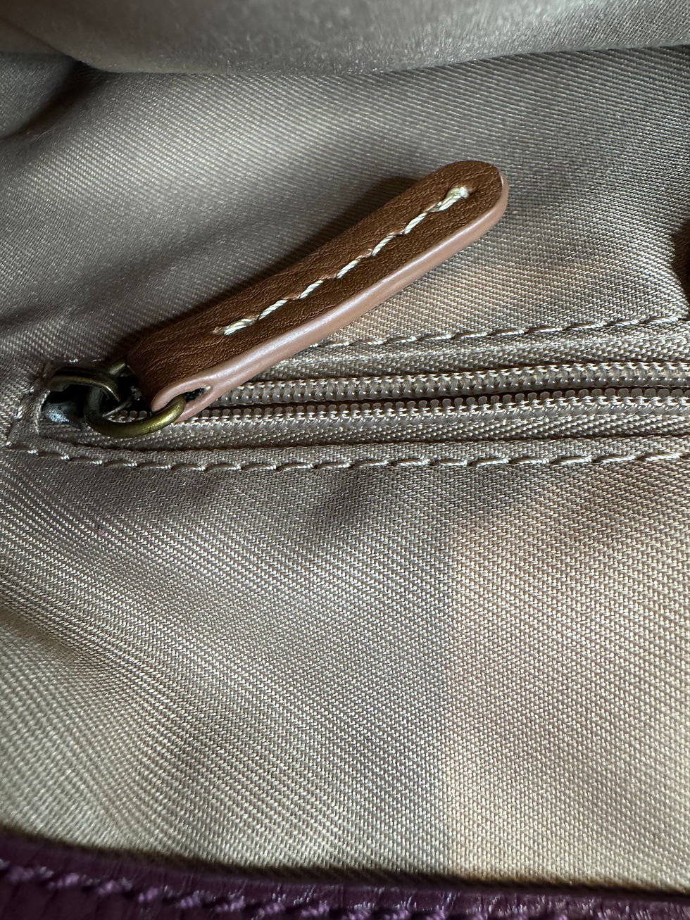 Thumbnail: The Sak Pebbled Leather Drawstring Bucket Bag – Plum / Burgundy
