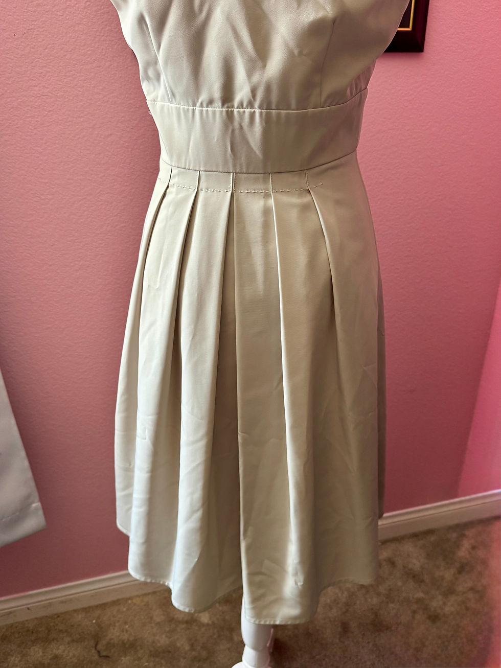 Thumbnail: Calvin Klein Light Cream Wrap-Style Midi Dress