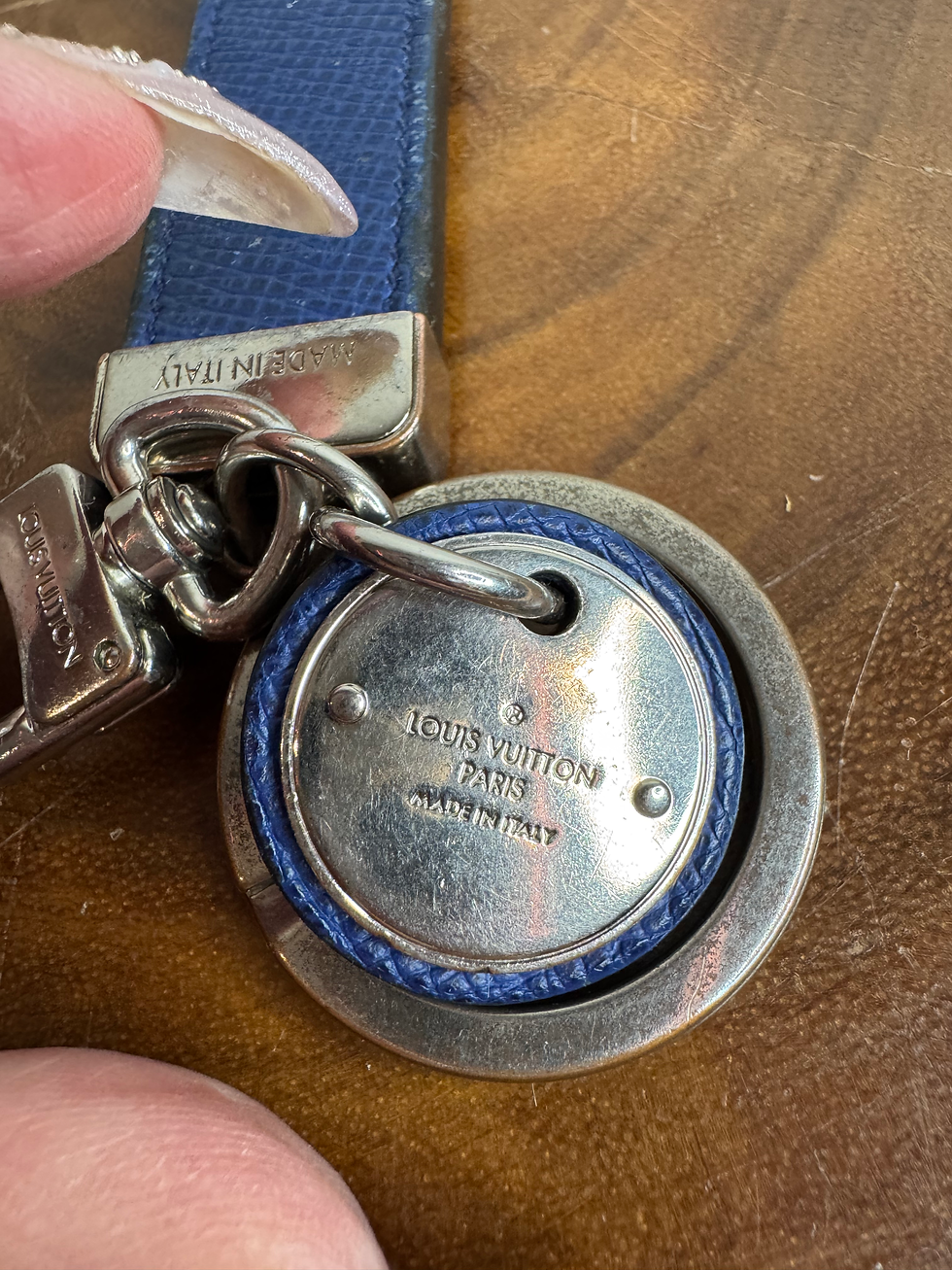 Thumbnail: LUIS VUITTON Neo LV Club Bag Charm and Key Holder in Cobalt Monogram Canvas.