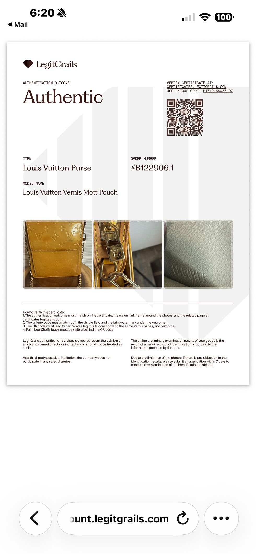 Thumbnail: vintage Louis Vuitton Monogram Vernis Mott bag in yellow patent leather W Gold