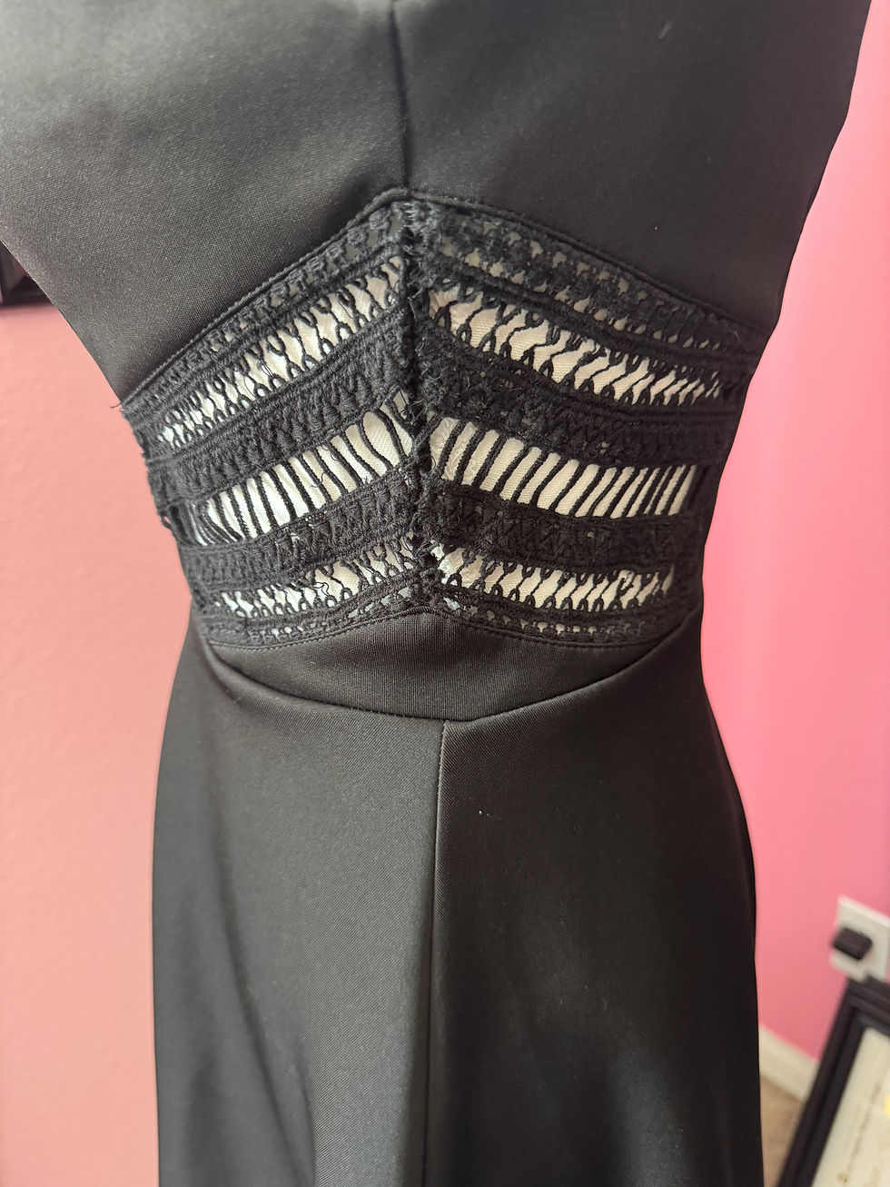 Thumbnail: Xoxo Black Cocktail/ Party Dress With Side Embroidered Cut Outs Size 3/4