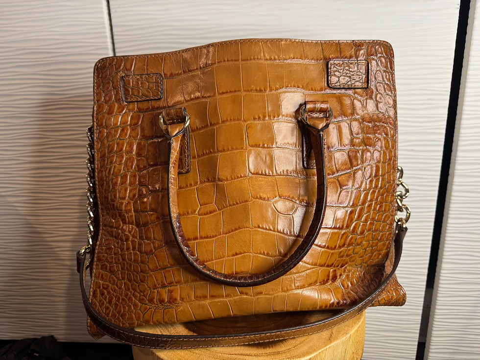Thumbnail: Michael Kors Hamilton Tote Crocodile Skin embossed Handbag