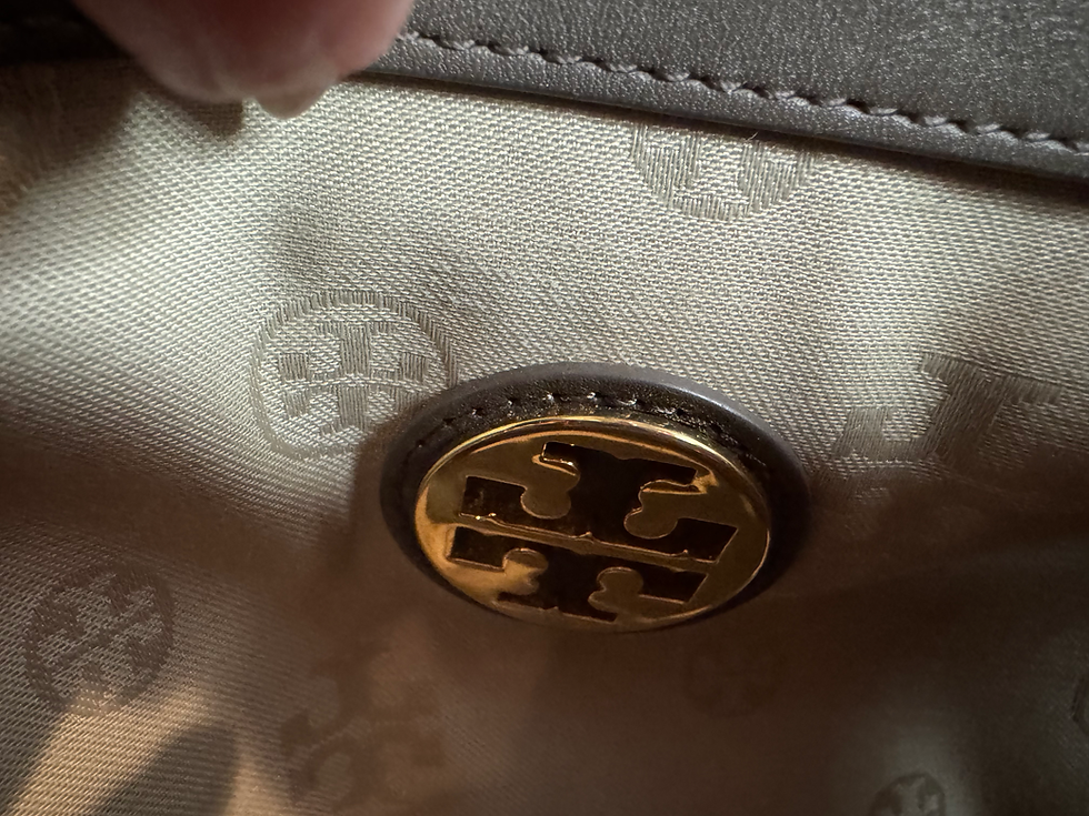 Thumbnail: Tory Burch Penelope Satchel structured handbag with Gold Bar Detail