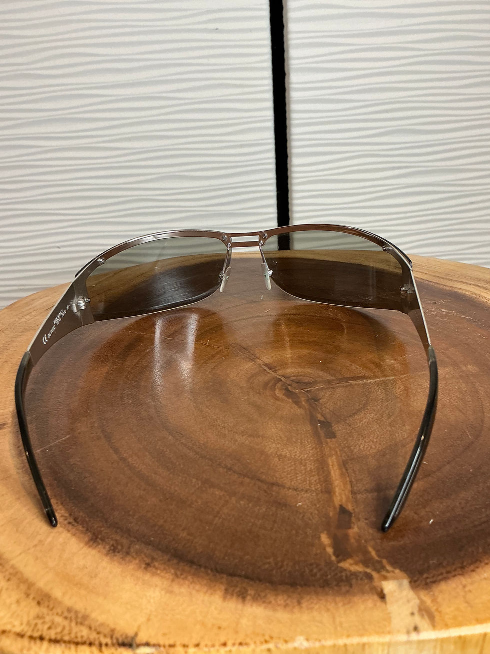 Thumbnail: Gucci GG 1727/S Wrap Sunglasses Silver Frame Gray Tinted Lenses-vintage Y2K