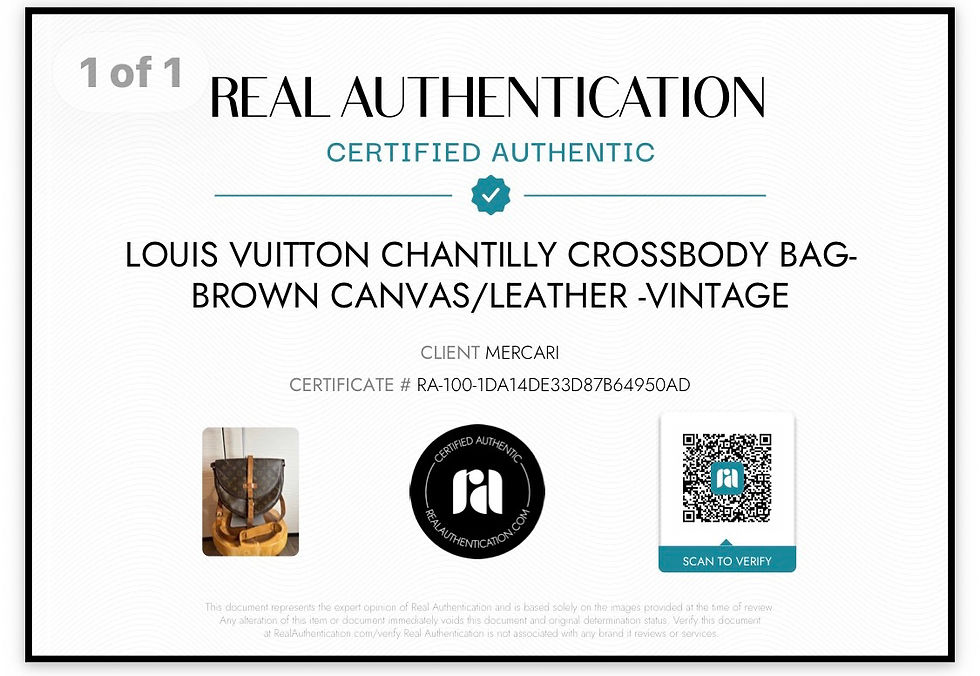 Thumbnail: Louis Vuitton Chantilly Crossbody Bag Brown Canvas/Leather Vintage