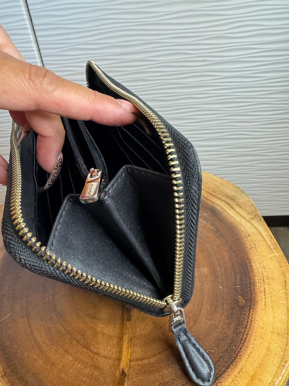 Thumbnail: Coach  Signature Canvas And Leather Brown / Black -Zip Around Long Wallet