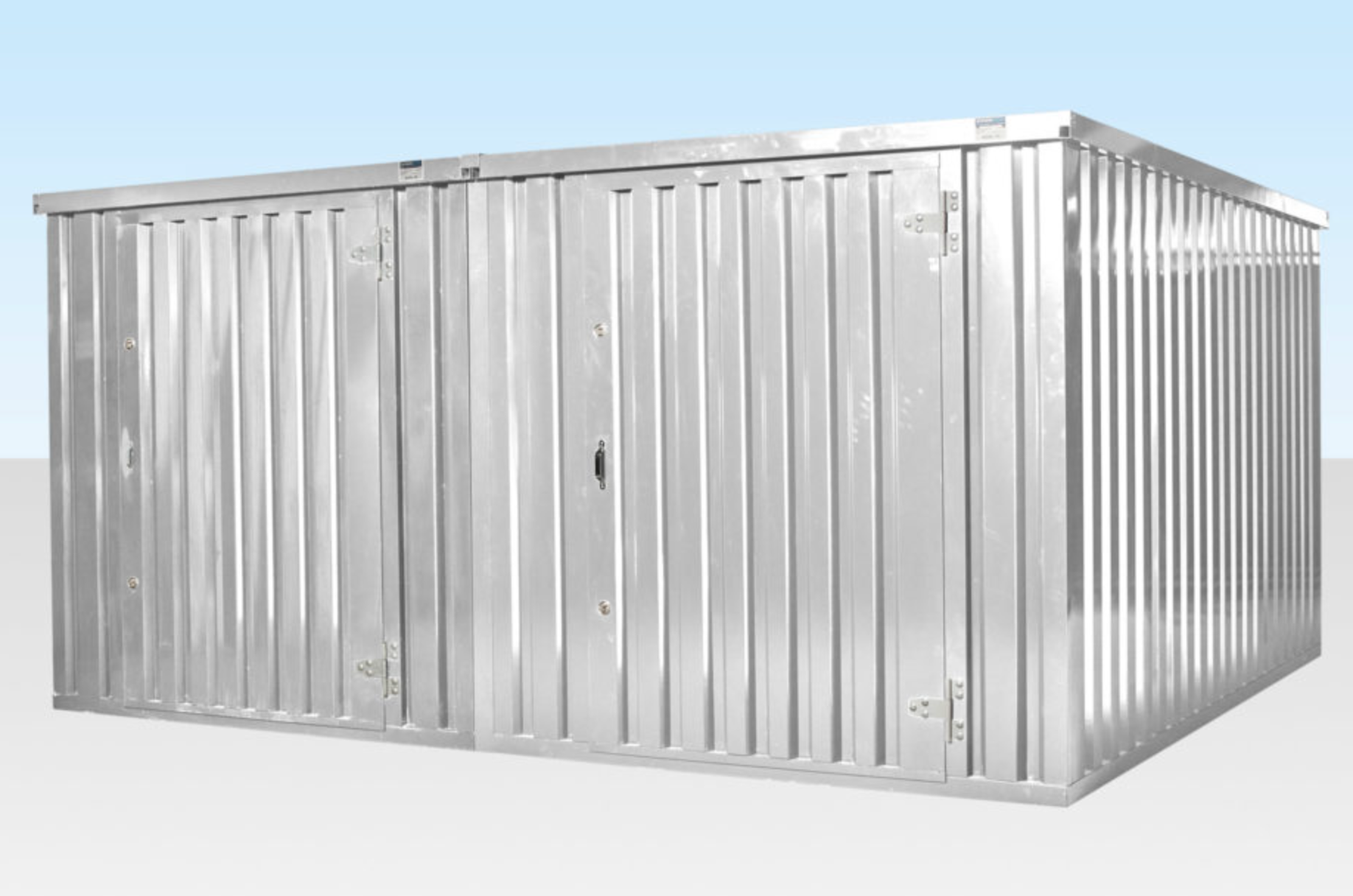 4m x 4.2m Side-Linked Flat Pack Container Bundle (Galvanised)