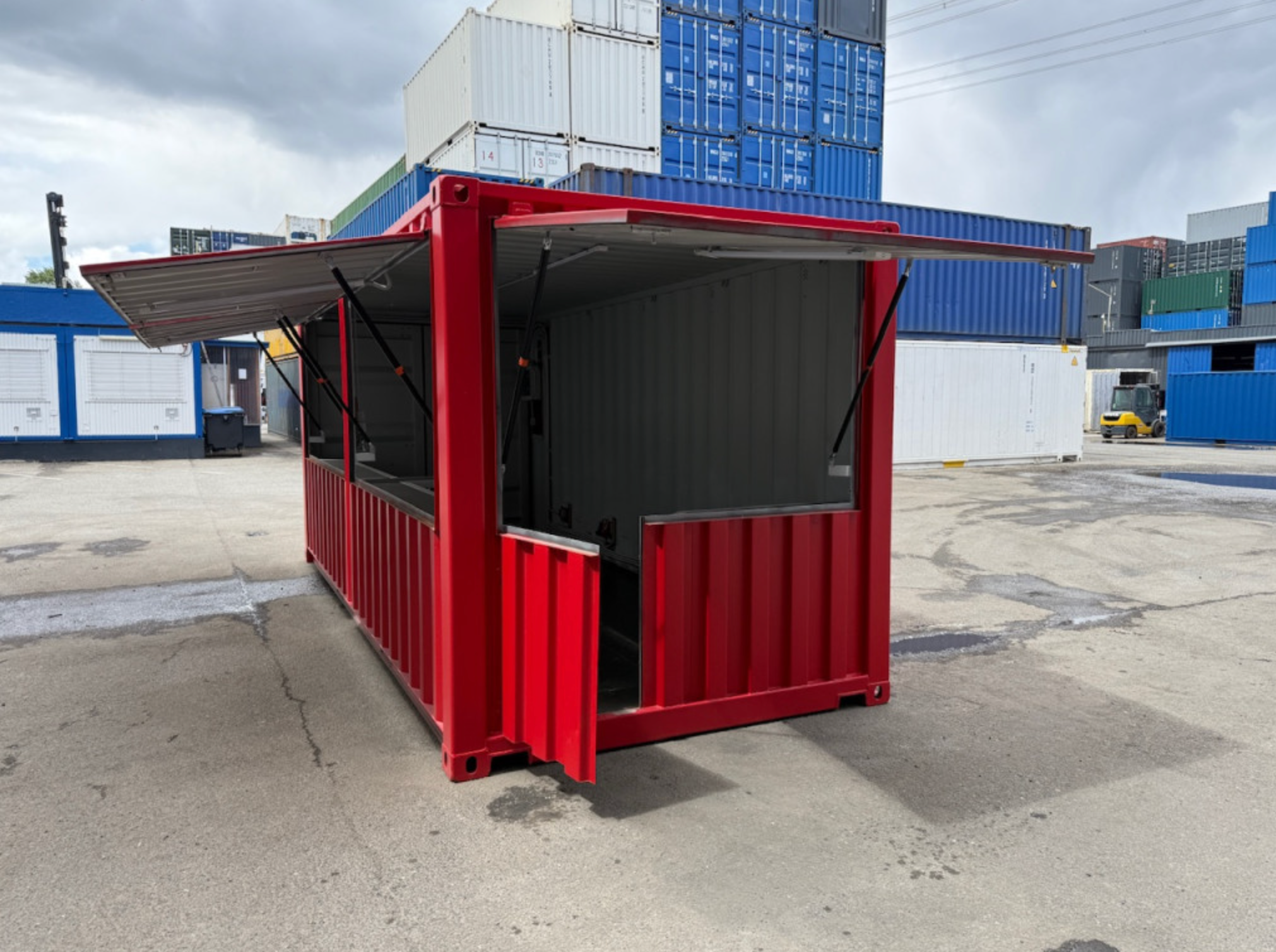 20ft Modular Pop-Up Event Bar Container with Integrated Counter/Electrical Pack