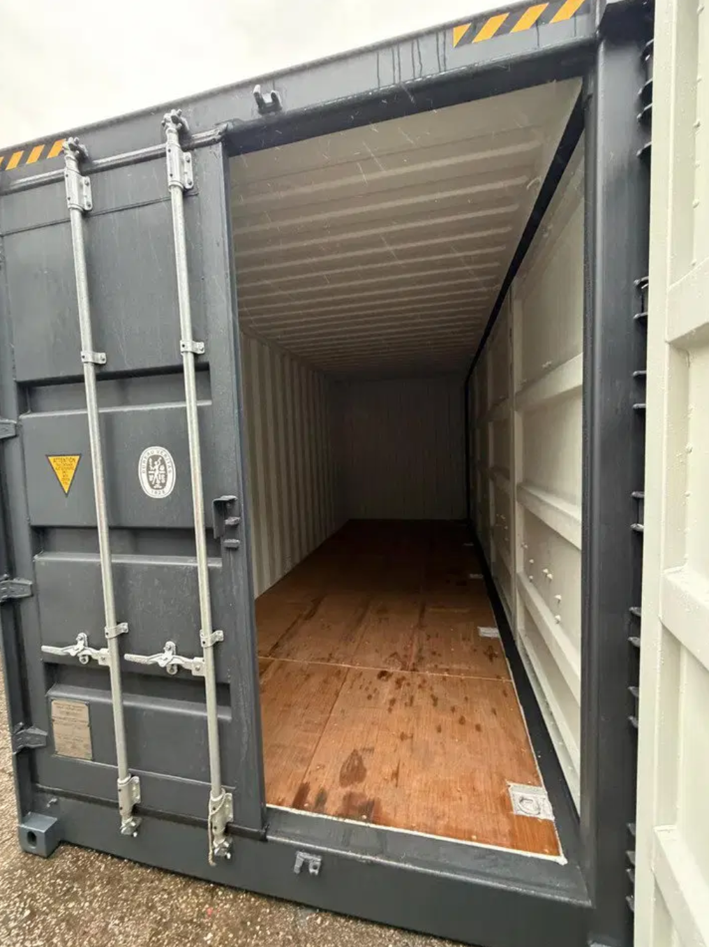 20 ft High Cube Open Side Shipping Container - RAL 7016