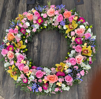 Custom funeral wreath