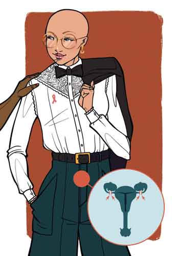 Personnages illustrés de la gamme ELEKTO présentant la ligature des trompes