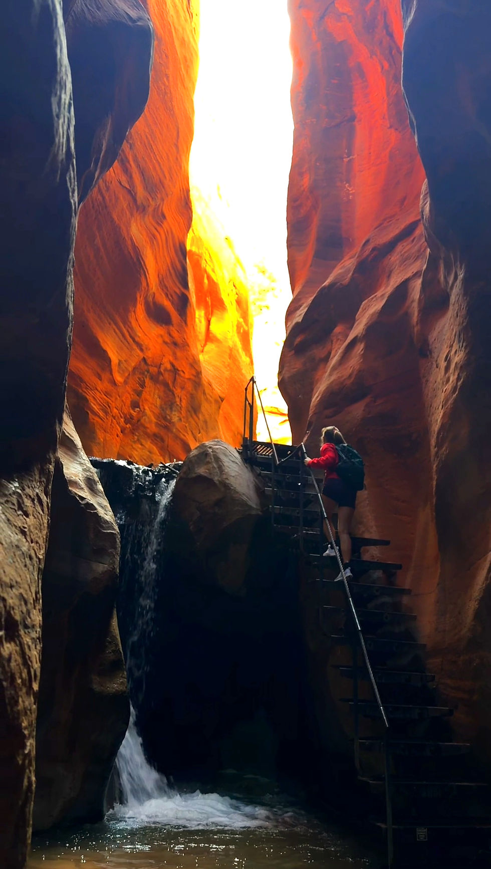 Kanarra Falls hike ladder