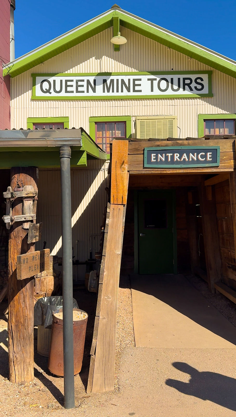 Copper Queen Mine Tour entrance in Bisbee, Arizona