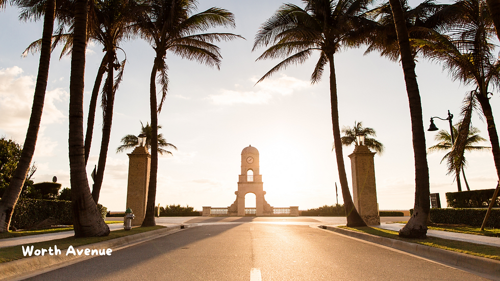 Worth Avenue on Palm Beach Island, Florida