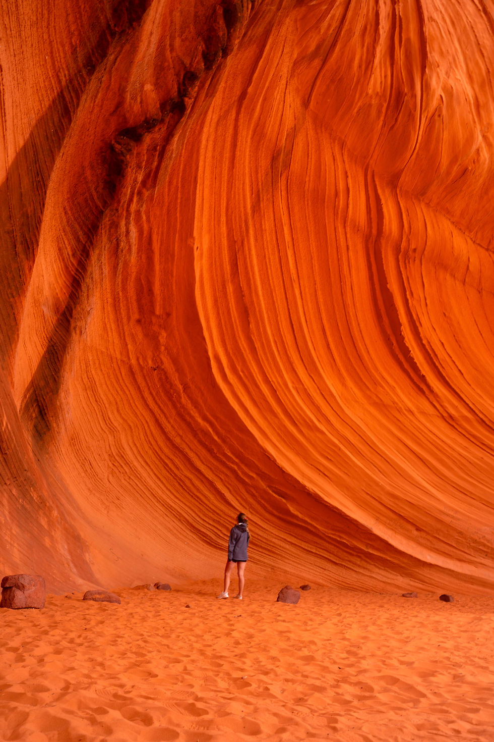 Biidi Arch, also known as the hidden gas station cave in Page, Arizona