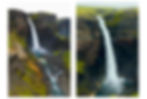 Háifoss waterfall in Iceland Highlands Þjórsárdalur Valley with canyon views