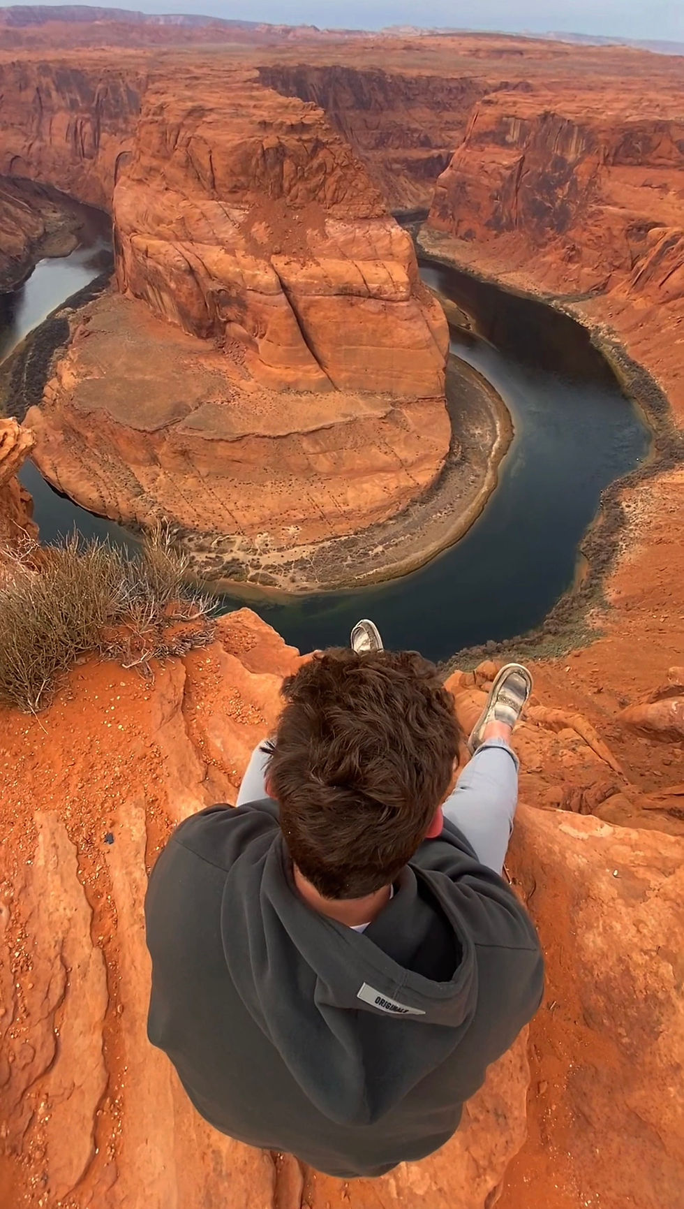 Horseshoe Bend overlook in Page, Arizona with the Colorado River curving through the canyon