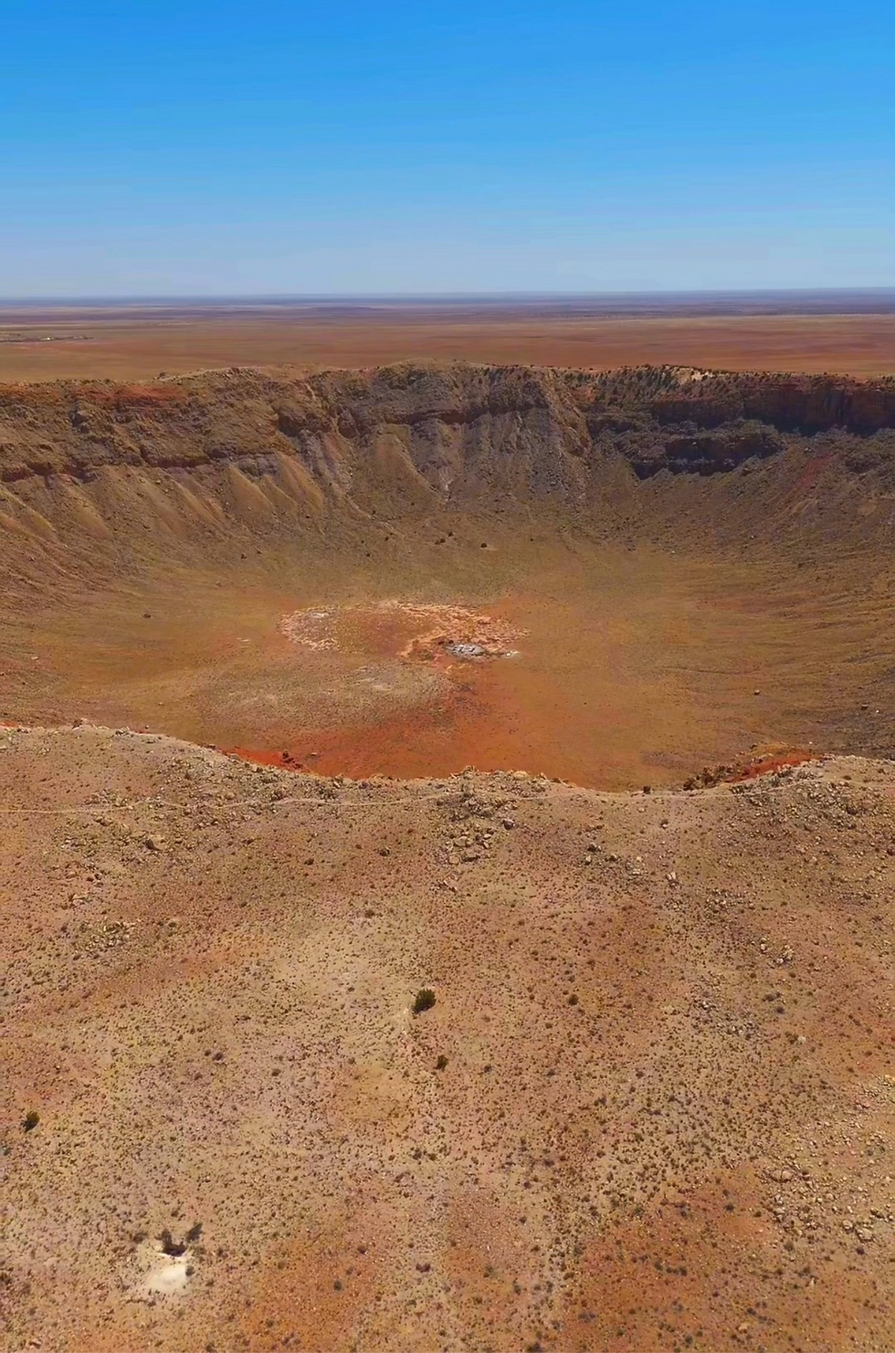 Massive Meteor Crater in the Arizona desert near Winslow Arizona
