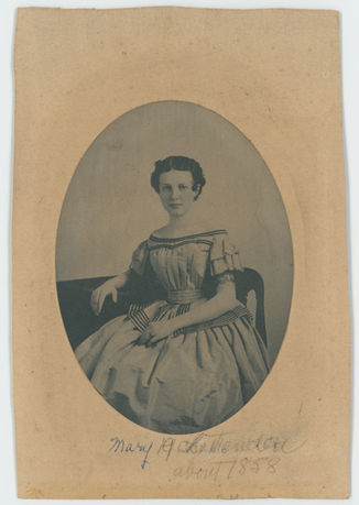 P-3000-323 Mary Hartwell Chittenden when she was at school about 1858 found behind P-3000-