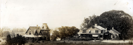 DWF-49 Panoramic photo. #144 Falcon Rd. left, “Hillside,”#161 Falcon Rd. right