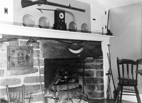 P-2500-211 Fireplace in Dr. Lyman Beecher House, Guilford, Ct 485 Whitfield St. c. 1940.jp