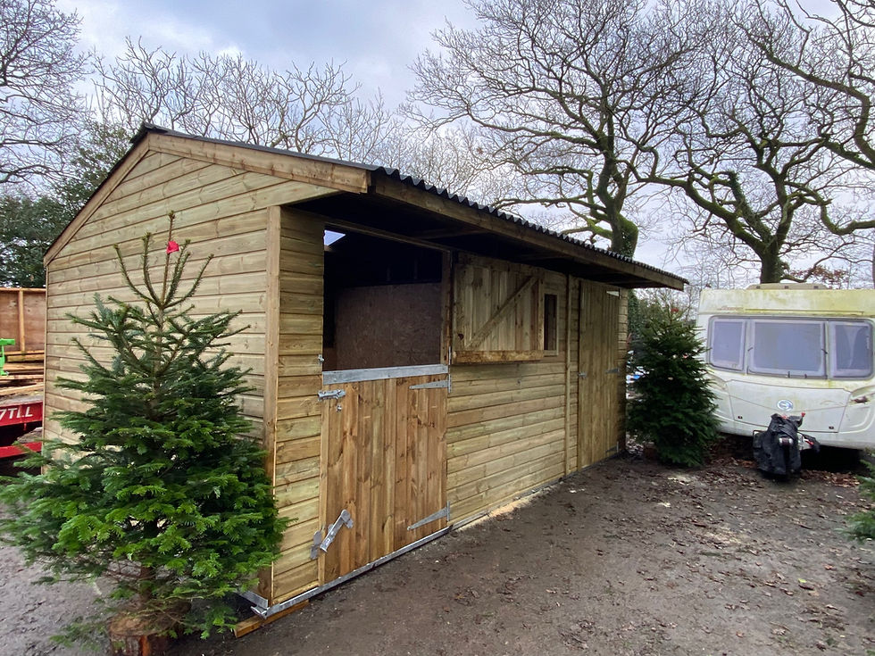 Thumbnail: 12ft Stable plus 8ft Tack Room Static or Mobile 25mm Cladding